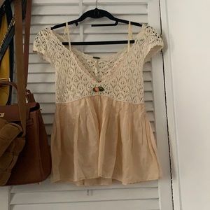 Free People crochet top size S P